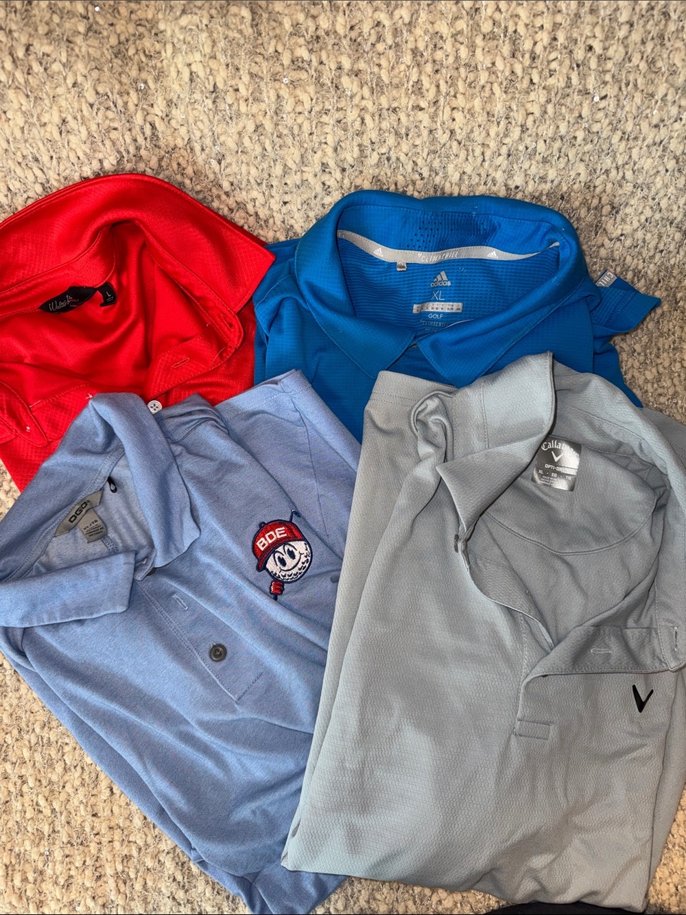 Lot of Men’s Polo Golf Shirts- Short Sleeve Performance Callaway, Ogio, adidas